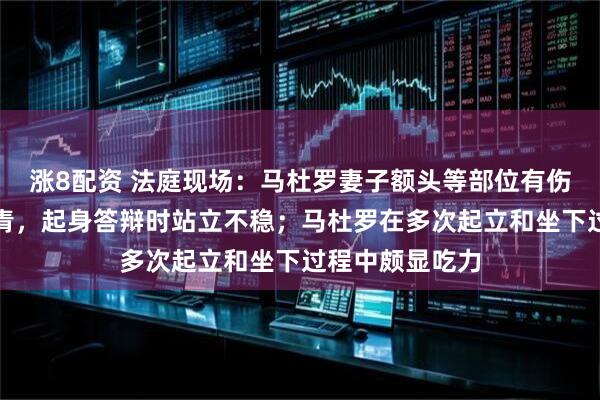 涨8配资 法庭现场：马杜罗妻子额头等部位有伤，右眼旁有淤青，起身答辩时站立不稳；马杜罗在多次起立和坐下过程中颇显吃力