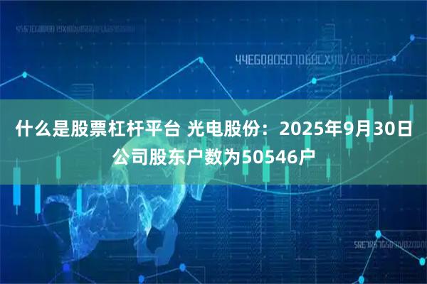 什么是股票杠杆平台 光电股份：2025年9月30日公司股东户数为50546户